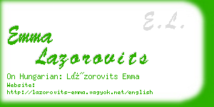 emma lazorovits business card